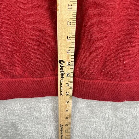 Adidas AdiPure 1/4 Zip Wool Blend Sweater Men's XL Red Golf Preppy Outdoors FLAW - Picture 10 of 12